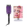 Dimmable LED Vanity Mirror & Pursonic Triple Barrel Hair Curler: The Ultimate Glow-Up Bundle